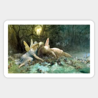 The Fairies: A scene drawn from Shakespeare - Gustave Dore Sticker